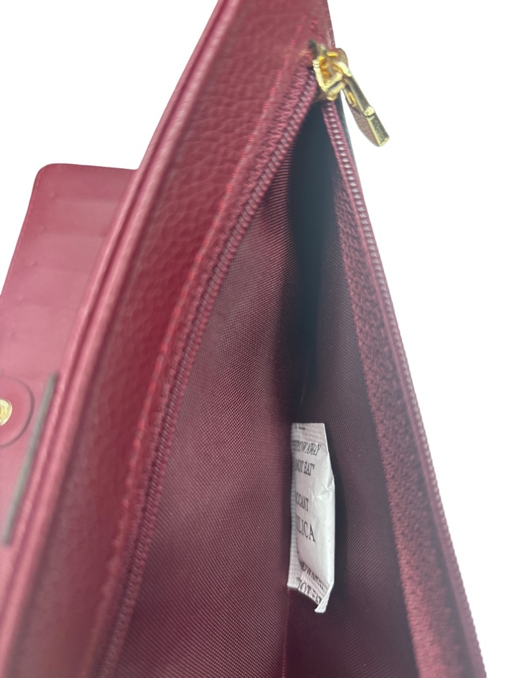 Lark & Ives Burgundy Vegan Leather Wallet NWT - Picture 4 of 5
